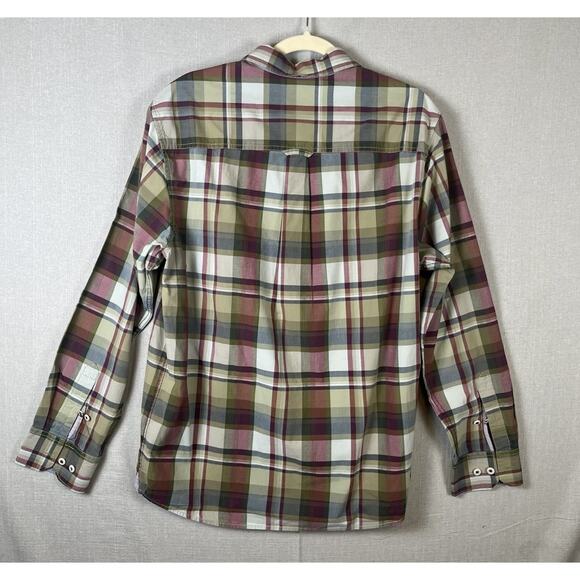 Tommy Bahama Island Modern Fit Button Shirt Poplin Cotton Green Pink Plaid Large - Picture 2 of 8